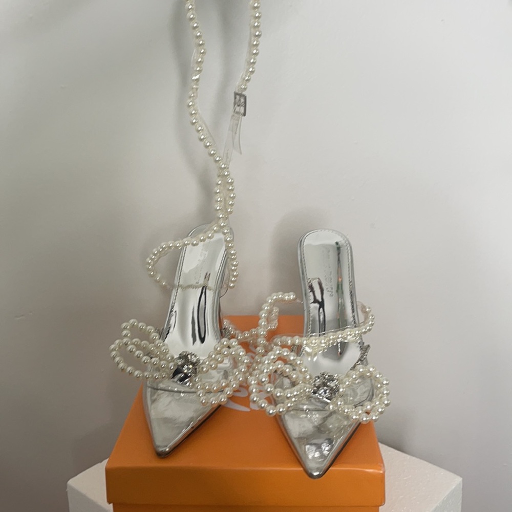Public Desire Damaged Crystals Missing Size 9 crystal embellished pointed toe - Picture 2 of 12